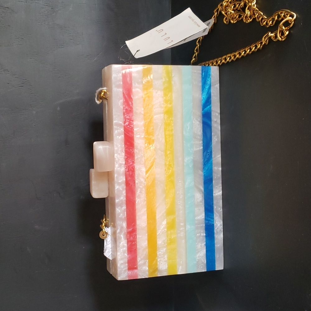 lululemon athletica Rainbow Striped Resin Box Clutch - Multicolor